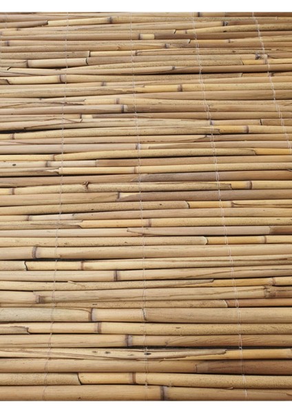 Misina Örgü Kamış Hasır Doğal 1m x 5m Hasır Kamış Çit Bambu Gölgelik Bahçe Dekor