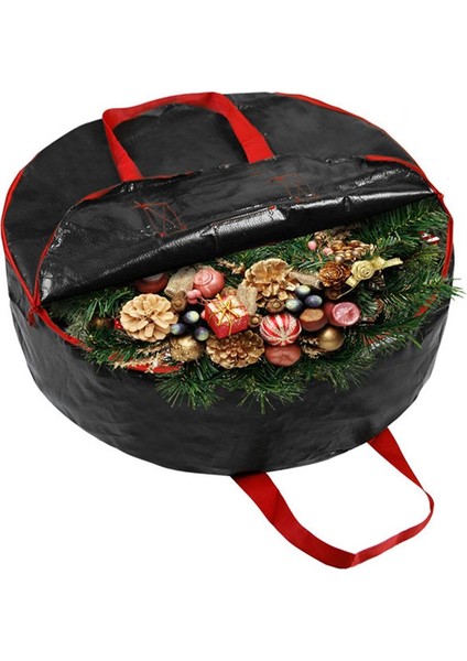 Fermuarlı Saklama Kabı Çanta ve Paskalya Xmas Siyah 60X20CM Için Kolları (Yurt Dışından)