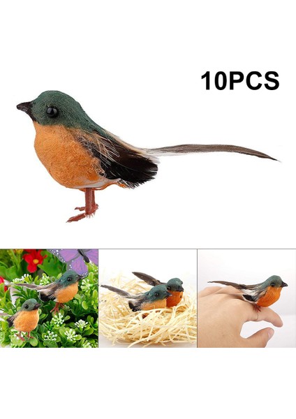 10 Adet Suni Kırmızı Kardinal Kuşlar Centerpieces Ev Bahçe Dekoru Yeşil Yeşil Robin (Yurt Dışından) modelleri