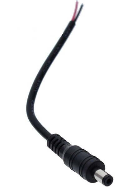 5.5mm x 2.1mm 15CM Adaptör Kablosu Erkek 22AWG 80 Derece 300V