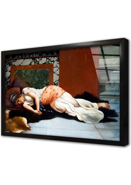 Ay Tanrıçası Selene Çerçeveli Cam Tablo