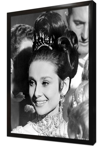 Audrey Hepburn Çerçeveli Mdf Tablo