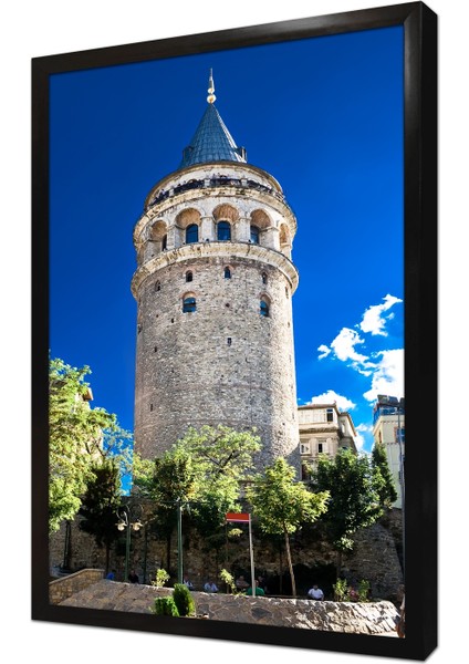 Galata Kulesi Çerçeveli Mdf Tablo