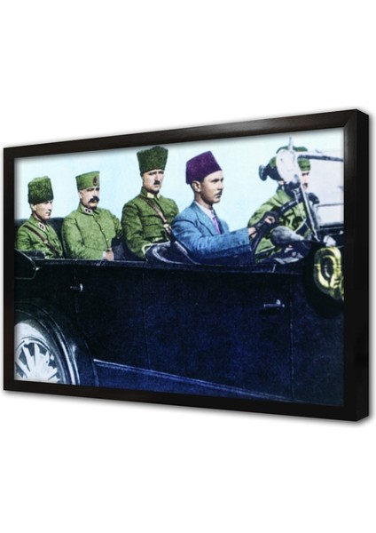 Atatürk ve Fevzi Çakmak Çerçeveli Mdf Tablo