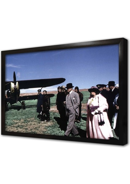 Atatürk Türk Hava Kurumu Tarihçesi Çerçeveli Mdf Tablo