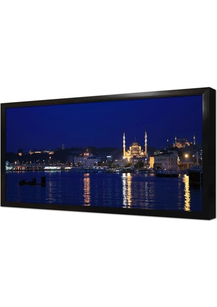 Gece Topkapı Sarayı ve Yeni Camii Çerçeveli Mdf Tablo