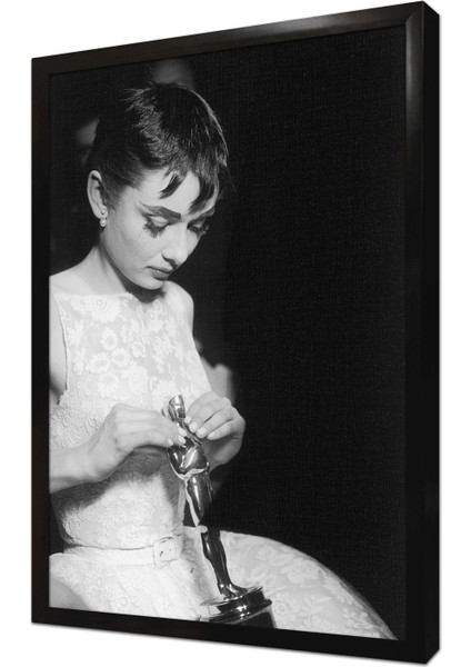 Audrey Hepburn Çerçeveli Mdf Tablo