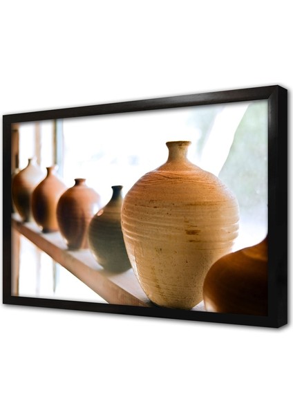 El Yapımı Çömlek Çerçeveli Mdf Tablo