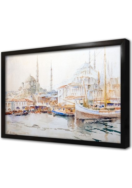 Eski Istanbul Fausto Zonaro Çerçeveli Mdf Tablo
