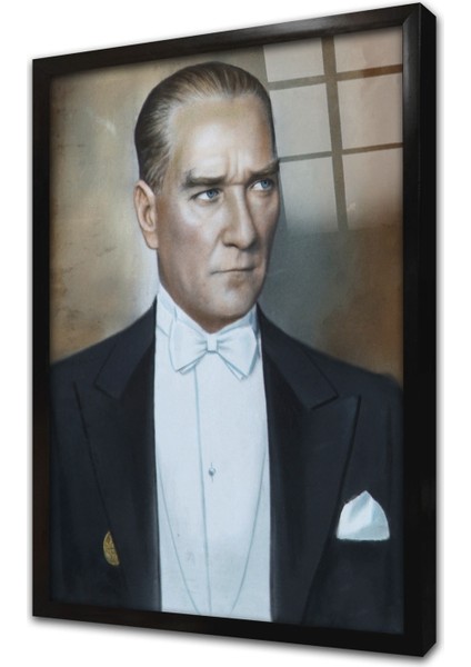 Atatürk Çerçeveli Cam Tablo