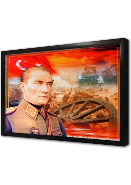 Çanakkale Savaşı ve Atatürk Çerçeveli Mdf Tablo