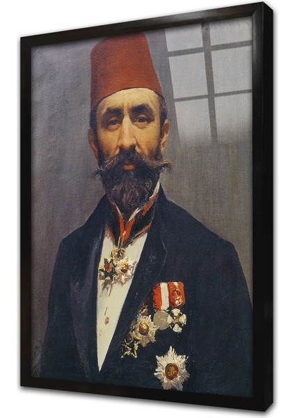 Fausto Zonaro Otoportre Çerçeveli Cam Tablo