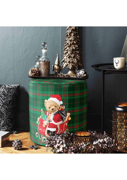 Yılbaşı Kızaklı Santa Teddy Puf fiyatları