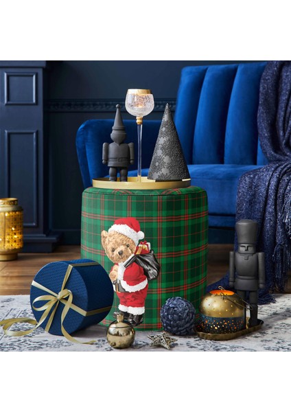Yılbaşı Santa Teddy Puf