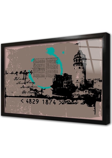 Galata Çerçeveli Cam Tablo