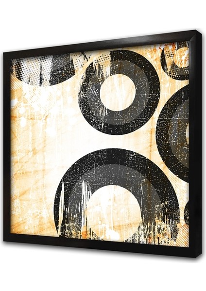 Dekoratif Soyut Çerçeveli Mdf Tablo