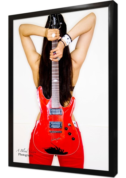 Gitar Çerçeveli Mdf Tablo