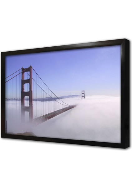 Golden Gate Köprüsü Çerçeveli Mdf Tablo