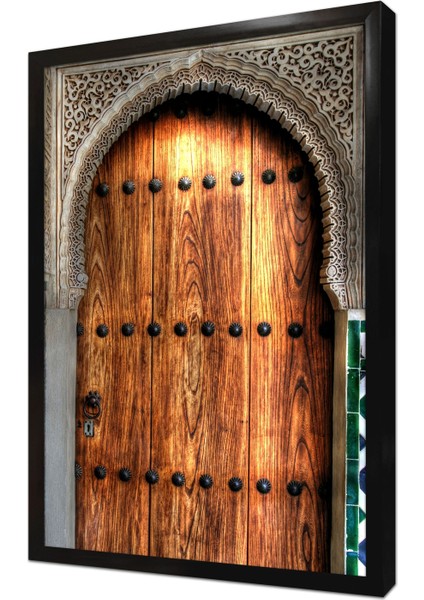 Ahşap Oyma Kapı Çerçeveli Mdf Tablo