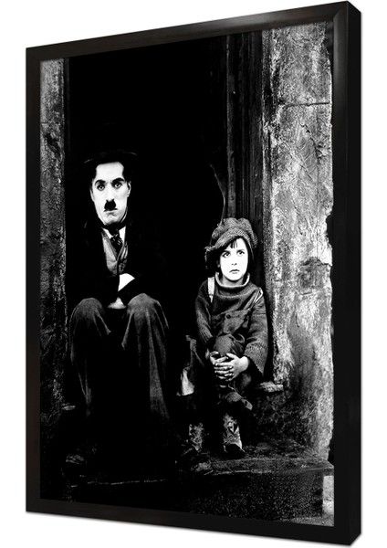Charlie Chaplin Çerçeveli Mdf Tablo