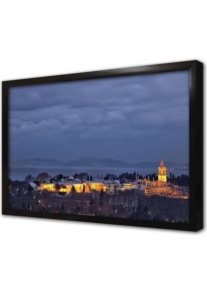 Gece Topkapı Sarayı Çerçeveli Mdf Tablo