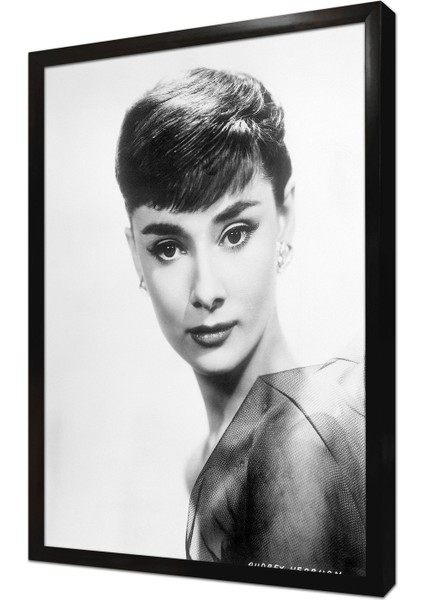 Audrey Hepburn Çerçeveli Mdf Tablo