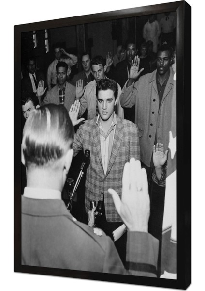 Elvis Presley Çerçeveli Mdf Tablo