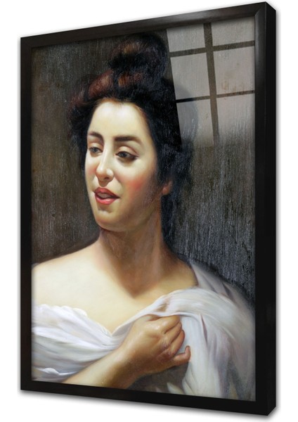 Kadın Çerçeveli Cam Tablo