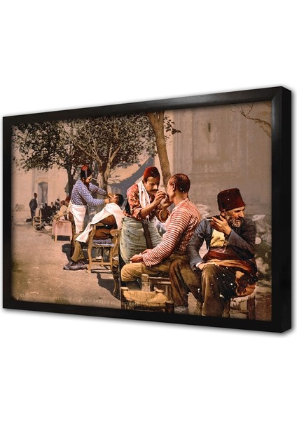 Istanbul Berber Çerçeveli Mdf Tablo