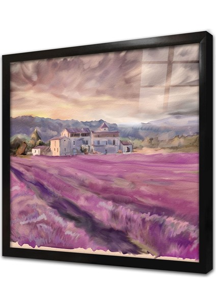 Köy Çerçeveli Cam Tablo