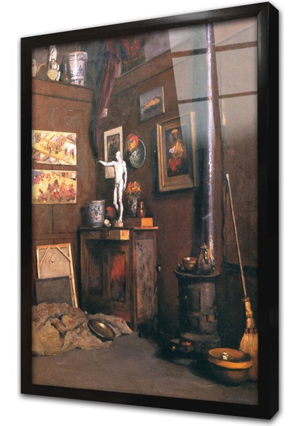 Interior Of A Studio Çerçeveli Cam Tablo