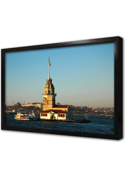 Istanbul Kız Kulesi Çerçeveli Mdf Tablo
