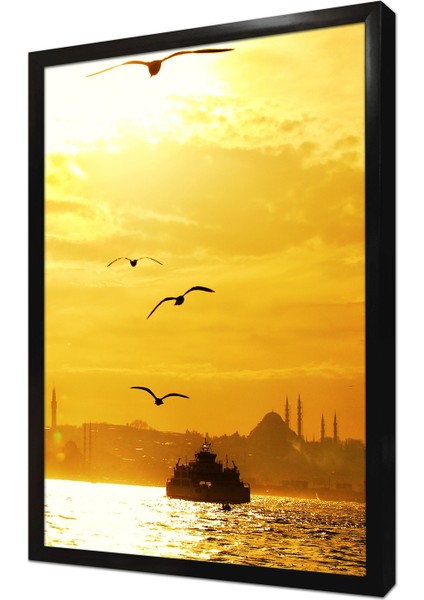 Istanbul Silueti Çerçeveli Mdf Tablo