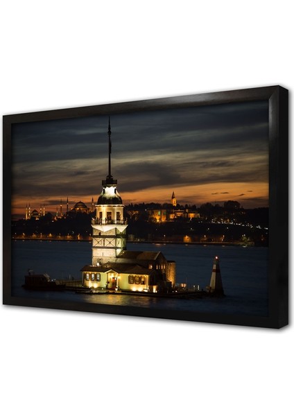 Istanbul Kız Kulesi Çerçeveli Mdf Tablo