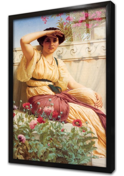 Kadın Çerçeveli Cam Tablo