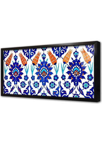 Osmanlı Çini Görselleri Çerçeveli Cam Tablo