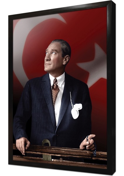 Istikbal Göklerdedir Atatürk Çerçeveli Mdf Tablo
