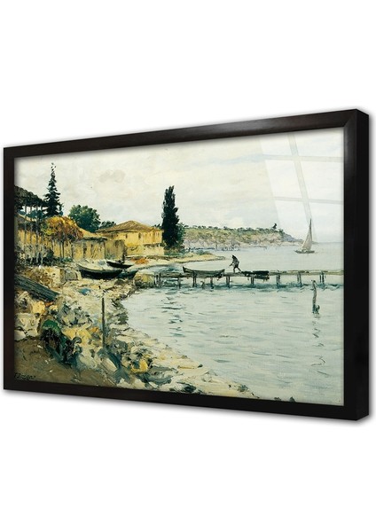 Istanbul Iskele Manzaralı Çerçeveli Cam Tablo