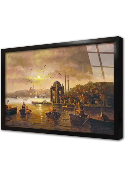 Istanbul Ortaköy Camii Çerçeveli Cam Tablo