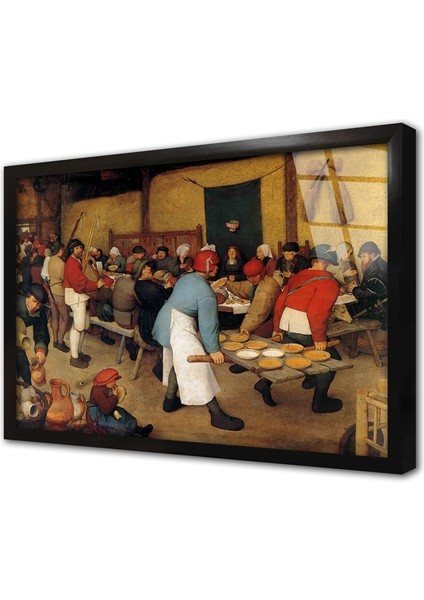 Köy Düğünü Çerçeveli Cam Tablo