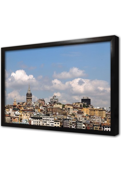 Istanbul Galata Kulesi Çerçeveli Mdf Tablo