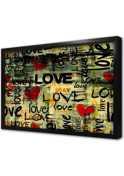 Love Modern Çerçeveli Mdf Tablo