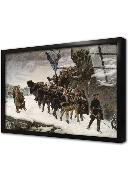 Karl In Eve Götürülmesi Çerçeveli Cam Tablo