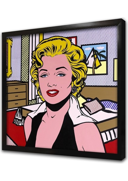 Marilyn Monroe Soyut Çerçeveli Mdf Tablo