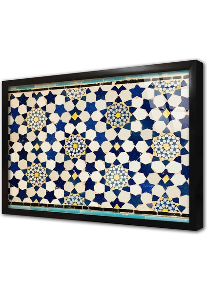 Osmanlı Çini Görselleri Çerçeveli Cam Tablo