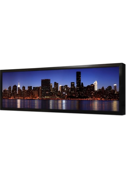 New York Gece Çerçeveli Mdf Tablo