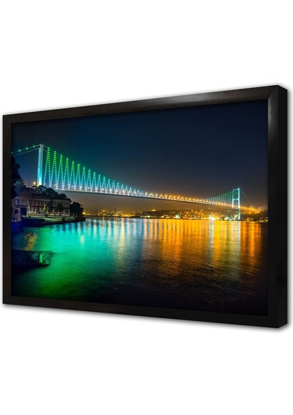 Istanbul Boğaz Köprüsü Çerçeveli Mdf Tablo