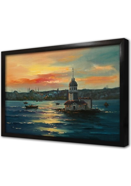 Istanbul Kız Kulesi Çerçeveli Mdf Tablo
