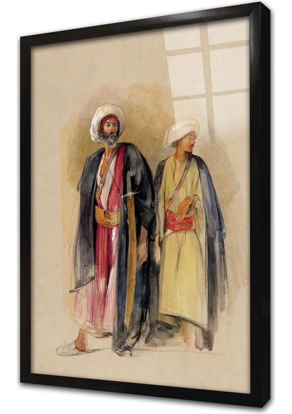 Şeyh Hüseyin ve Torunu Çerçeveli Cam Tablo