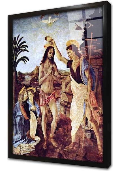 The Baptism Of Christ Çerçeveli Cam Tablo